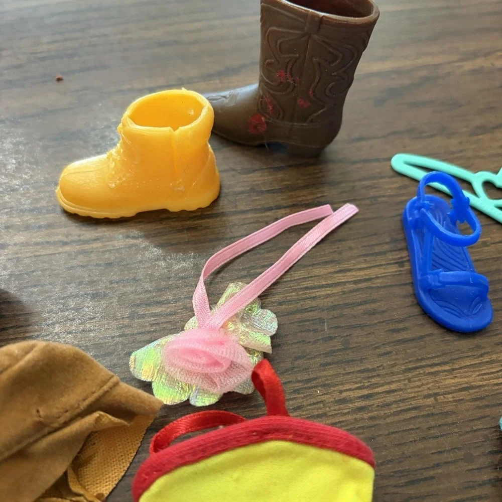 Vintage Barbie Accessories Mixed Lot Shoes Belt Hanger